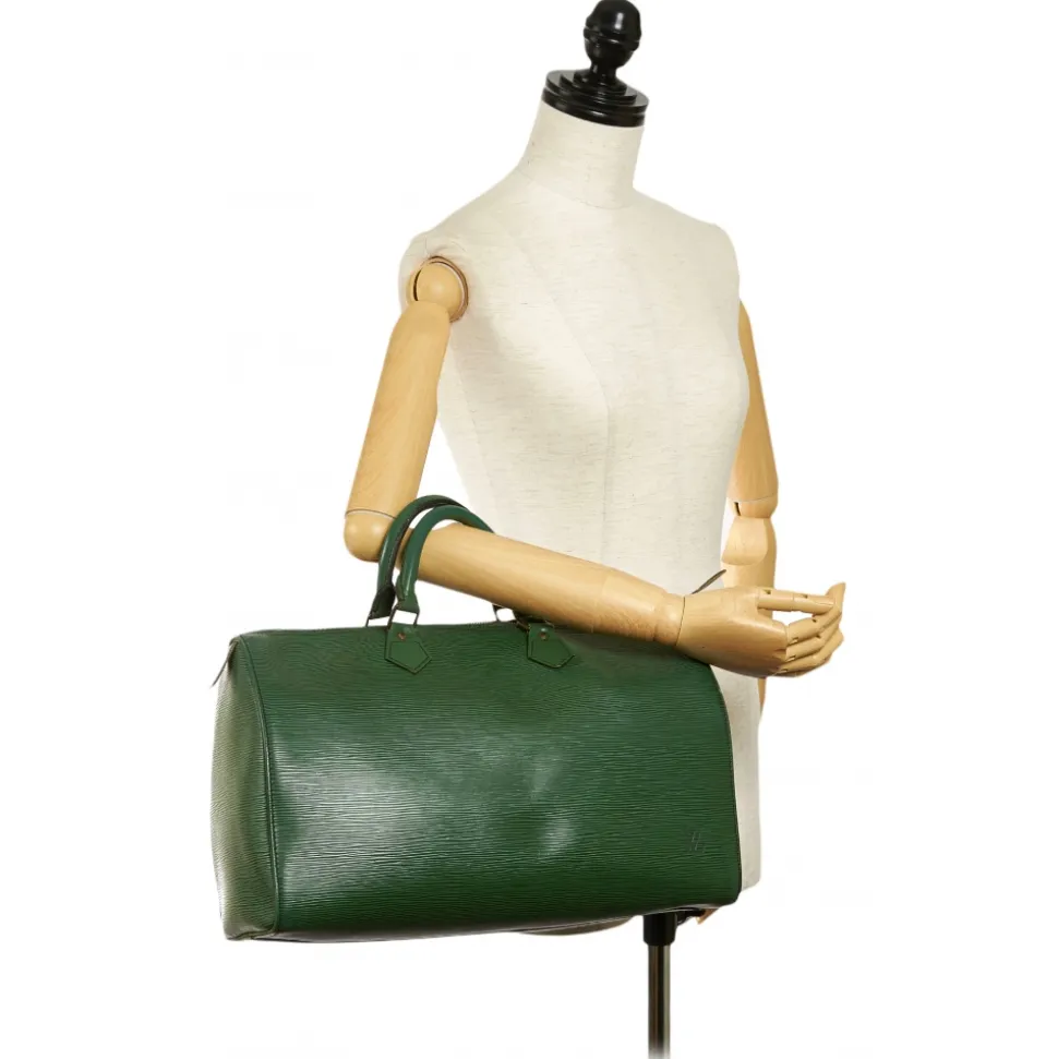 Louis Vuitton Vintage - Epi Speedy 35 - Green - Leather Handbag - Luxury High Quality - Avvenice