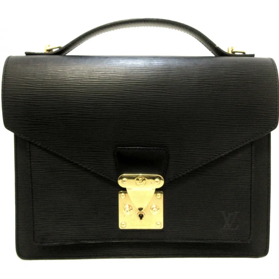 Louis Vuitton Vintage - Epi Monceau Satchel - Black - Epi Leather Satchel - Luxury High Quality - Avvenice