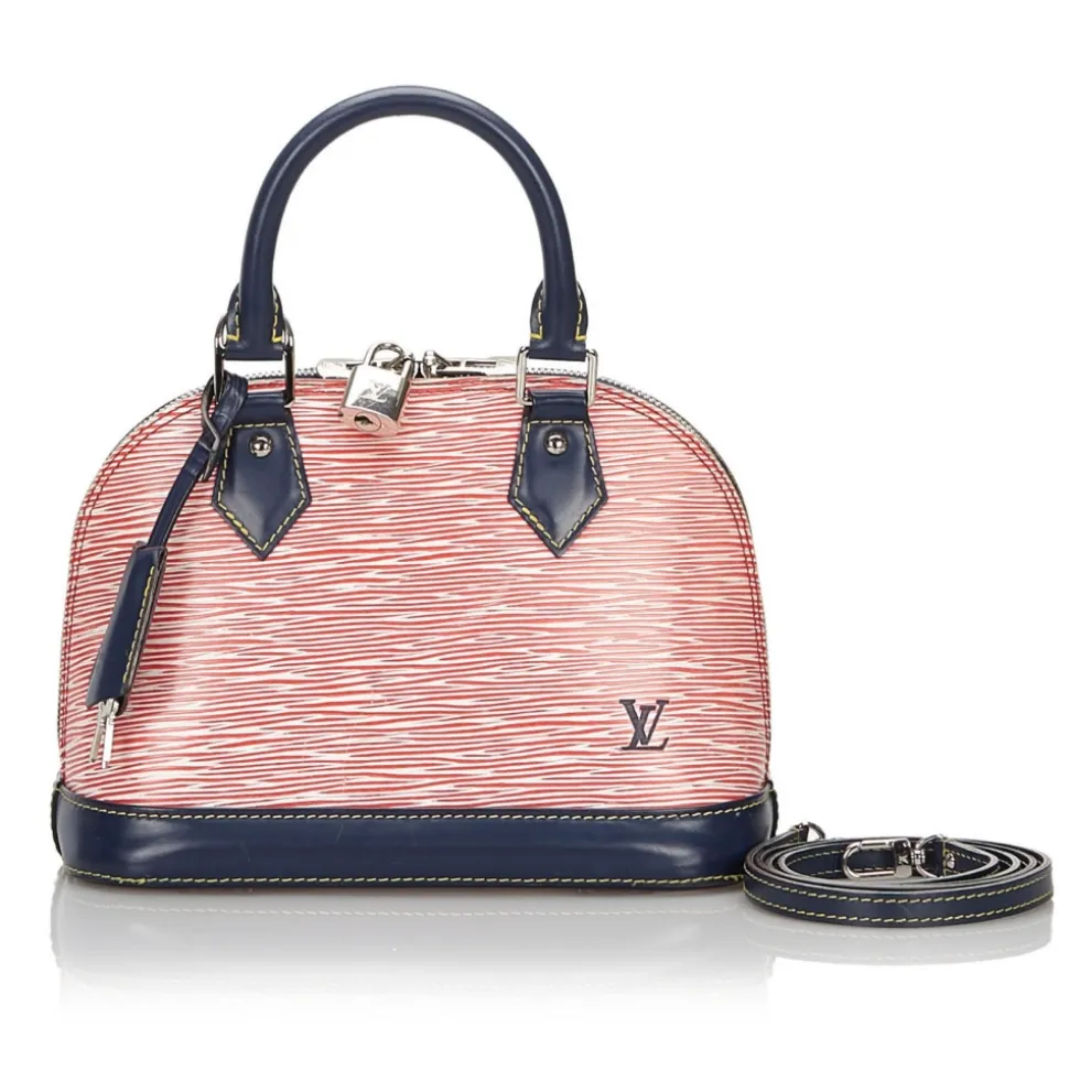 Louis Vuitton Vintage - Epi Denim Alma BB Bag - Red Blue - Leather and Epi Leather Handbag - Luxury High Quality - Avvenice