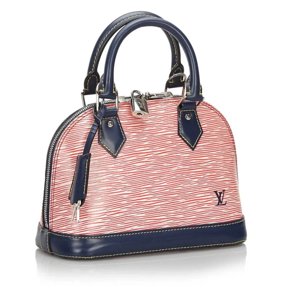 Louis Vuitton Vintage - Epi Denim Alma BB Bag - Red Blue - Leather and Epi Leather Handbag - Luxury High Quality - Avvenice
