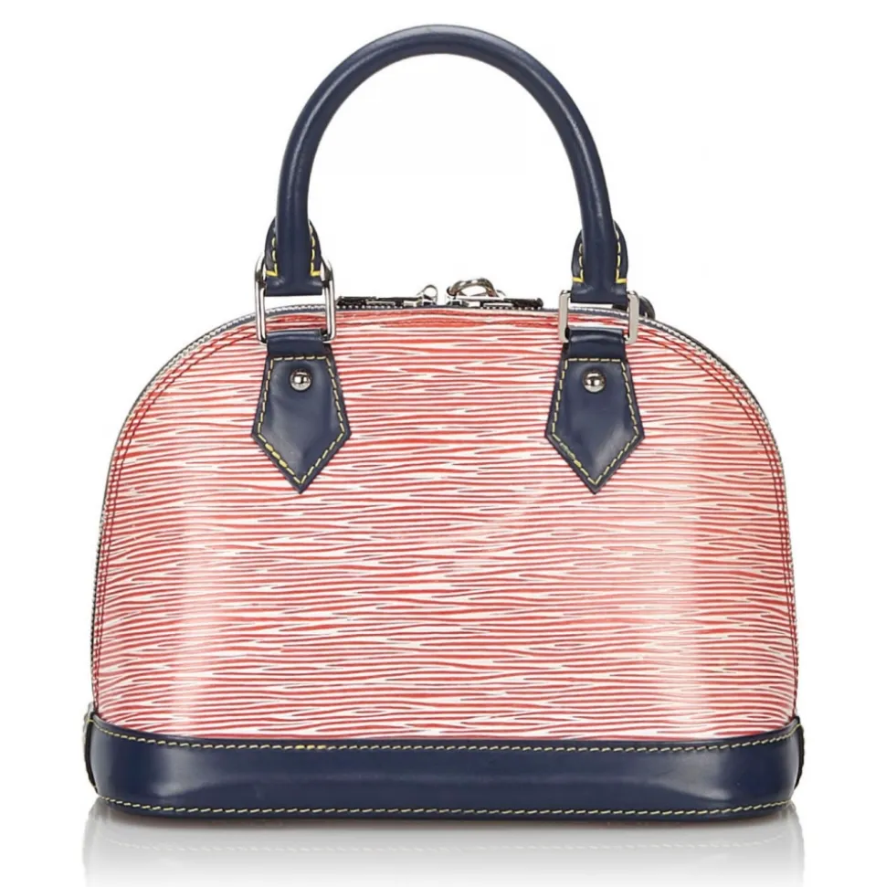 Louis Vuitton Vintage - Epi Denim Alma BB Bag - Red Blue - Leather and Epi Leather Handbag - Luxury High Quality - Avvenice