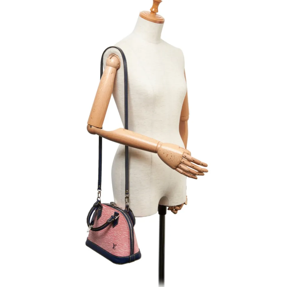 Louis Vuitton Vintage - Epi Denim Alma BB Bag - Red Blue - Leather and Epi Leather Handbag - Luxury High Quality - Avvenice