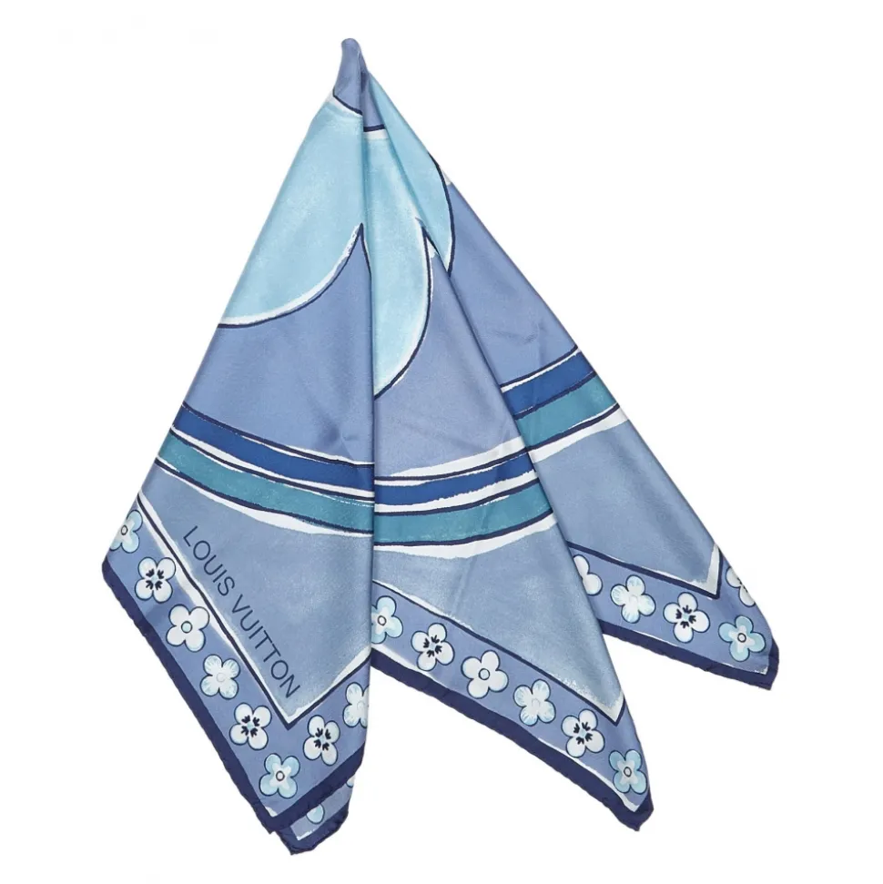 Louis Vuitton Vintage - Floral Silk Scarf - Blue - LV Silk Scarf - Luxury High Quality - Avvenice