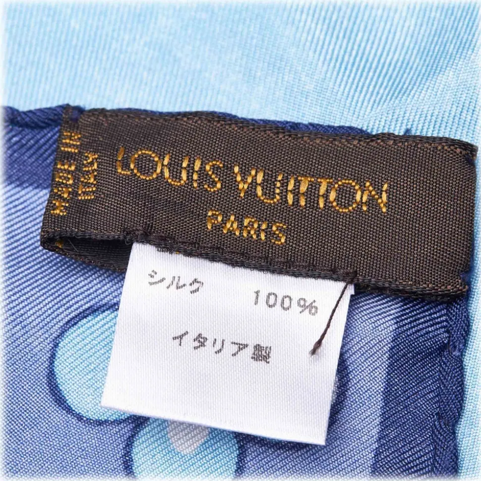 Louis Vuitton Vintage - Floral Silk Scarf - Blue - LV Silk Scarf - Luxury High Quality - Avvenice