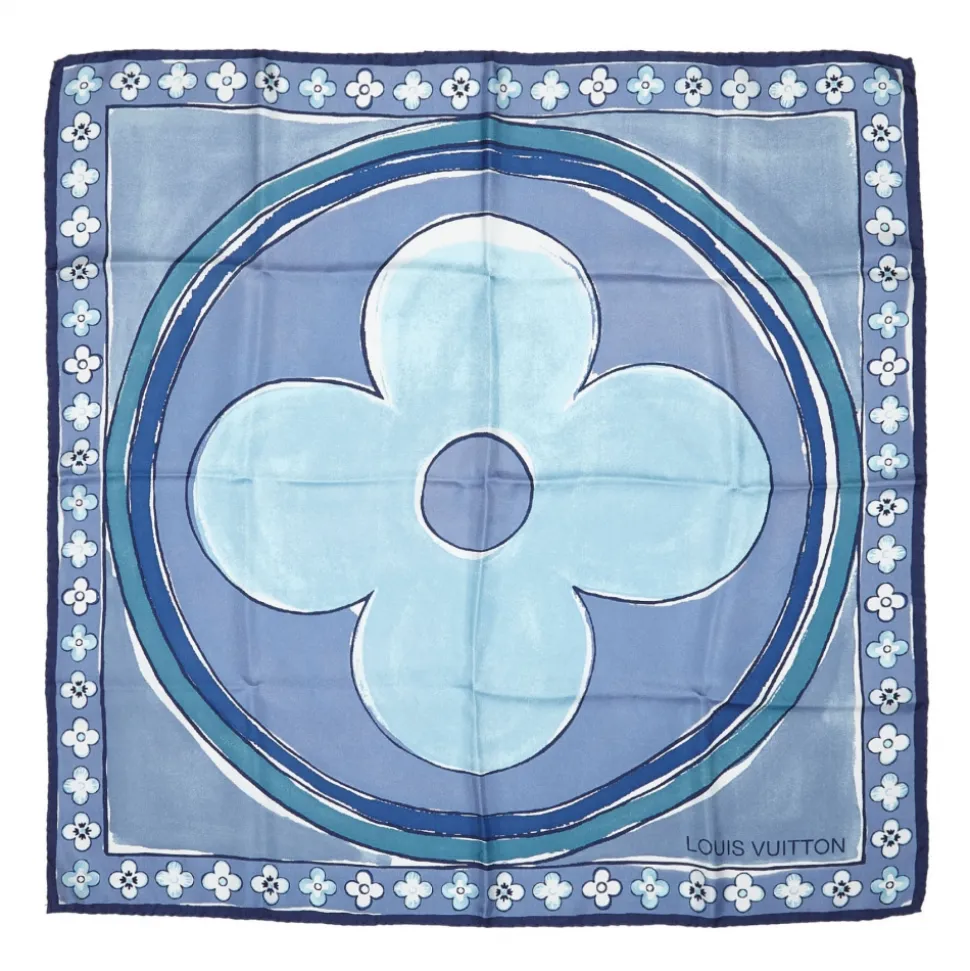 Louis Vuitton Vintage - Floral Silk Scarf - Blue - LV Silk Scarf - Luxury High Quality - Avvenice