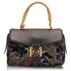 Louis Vuitton Vintage - Fleur de Jais Carrousel Bag - Black Brown - Monogram Canvas and Leather Handbag - Luxury High Quality - Avvenice