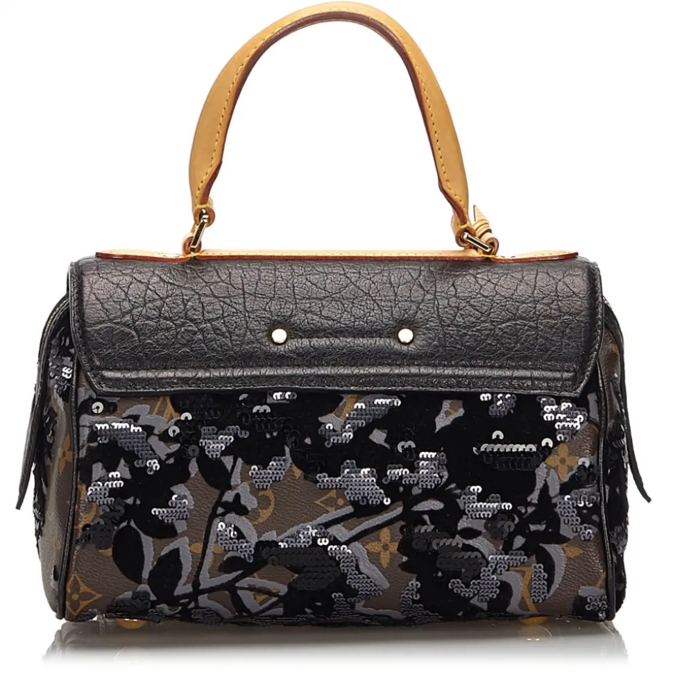 Louis Vuitton Vintage - Fleur de Jais Carrousel Bag - Black Brown - Monogram Canvas and Leather Handbag - Luxury High Quality - Avvenice