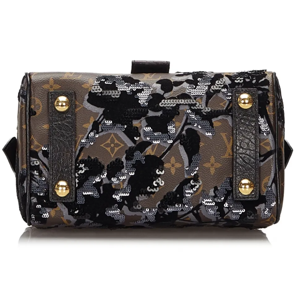 Louis Vuitton Vintage - Fleur de Jais Carrousel Bag - Black Brown - Monogram Canvas and Leather Handbag - Luxury High Quality - Avvenice