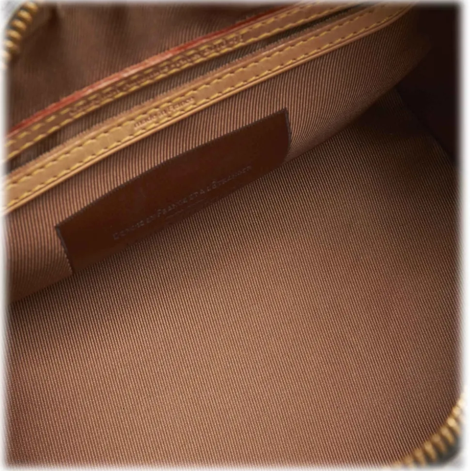 Louis Vuitton Vintage - Fleur de Jais Carrousel Bag - Black Brown - Monogram Canvas and Leather Handbag - Luxury High Quality - Avvenice