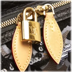 Louis Vuitton Vintage - Fleur de Jais Carrousel Bag - Black Brown - Monogram Canvas and Leather Handbag - Luxury High Quality - Avvenice