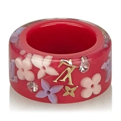 Louis Vuitton Vintage - Inclusion Ring - Pink - Resin - LV Ring - Luxury High Quality - Avvenice
