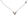 Louis Vuitton Vintage - Lacquer Essential V Necklace - Silver - LV Necklace - Luxury High Quality - Avvenice