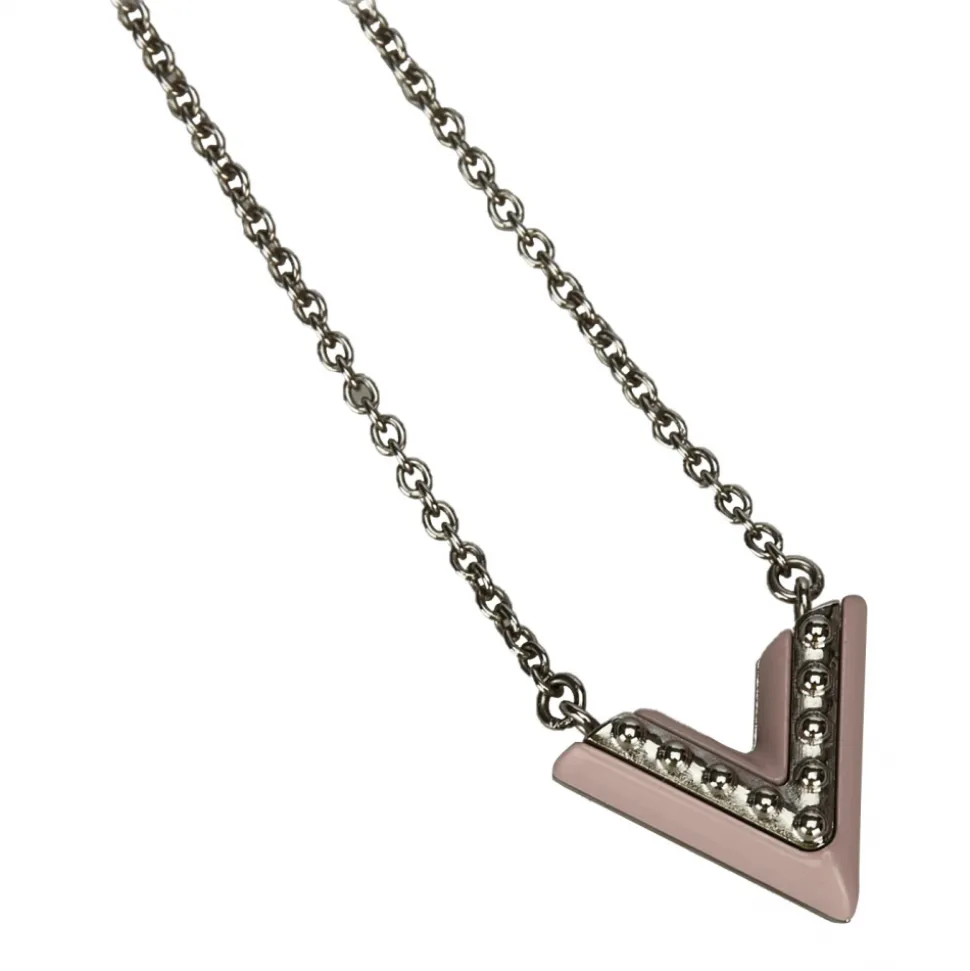 Louis Vuitton Vintage - Lacquer Essential V Necklace - Silver - LV Necklace - Luxury High Quality - Avvenice