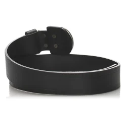Louis Vuitton Vintage - Leather Belt - Black Silver - Leather Belt - Luxury High Quality - Avvenice