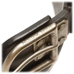 Louis Vuitton Vintage - Leather Belt - Black Silver - Leather Belt - Luxury High Quality - Avvenice