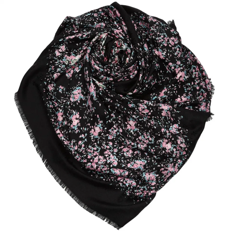 Louis Vuitton Vintage - Lvberty Shawl Scarf - Black - Silk and Wool Scarf - Luxury High Quality - Avvenice