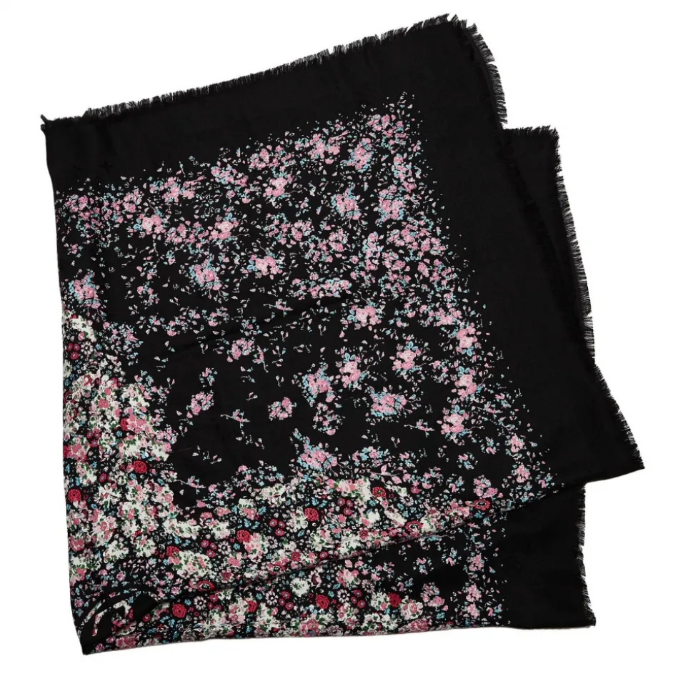 Louis Vuitton Vintage - Lvberty Shawl Scarf - Black - Silk and Wool Scarf - Luxury High Quality - Avvenice