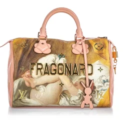 Louis Vuitton Vintage - Masters Speedy 30 Jeff Koons - Brown Beige - Fabric and Calf Handbag - Luxury High Quality - Avvenice