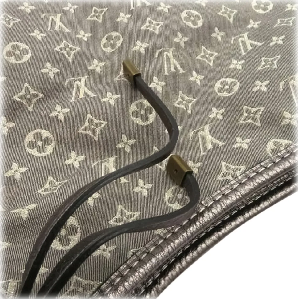 Louis Vuitton Vintage - Mini Lin Manon MM - Gray - Cotton and Calf Leather Shoulder Bag - Luxury High Quality - Avvenice
