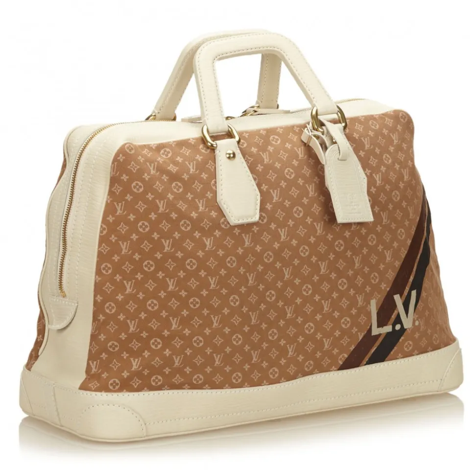 Louis Vuitton Vintage - Mini Lin Initiales Isfahan Travel Bag - Brown Camel - Fabric and Leather Handbag - Luxury High Quality - Avvenice