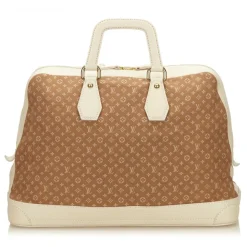Louis Vuitton Vintage - Mini Lin Initiales Isfahan Travel Bag - Brown Camel - Fabric and Leather Handbag - Luxury High Quality - Avvenice