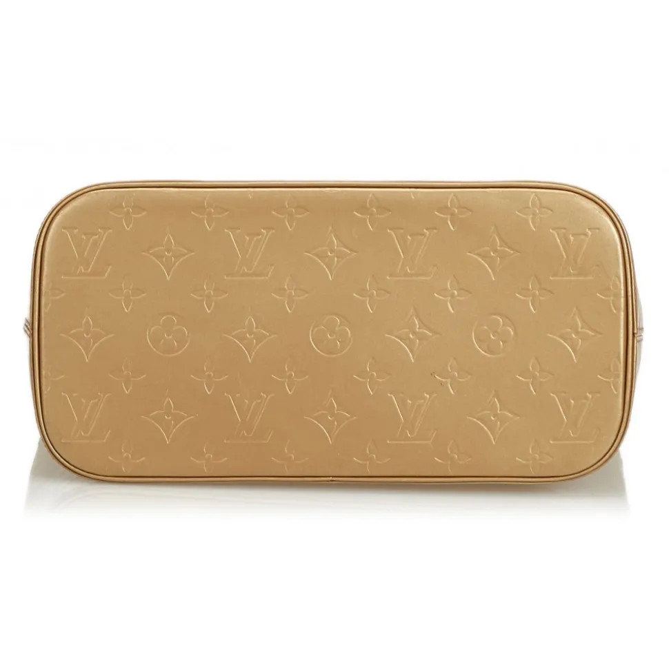 Louis Vuitton Vintage - Monogram Matt Stockton Bag - Gold Brown - Vernis Leather Handbag - Luxury High Quality - Avvenice