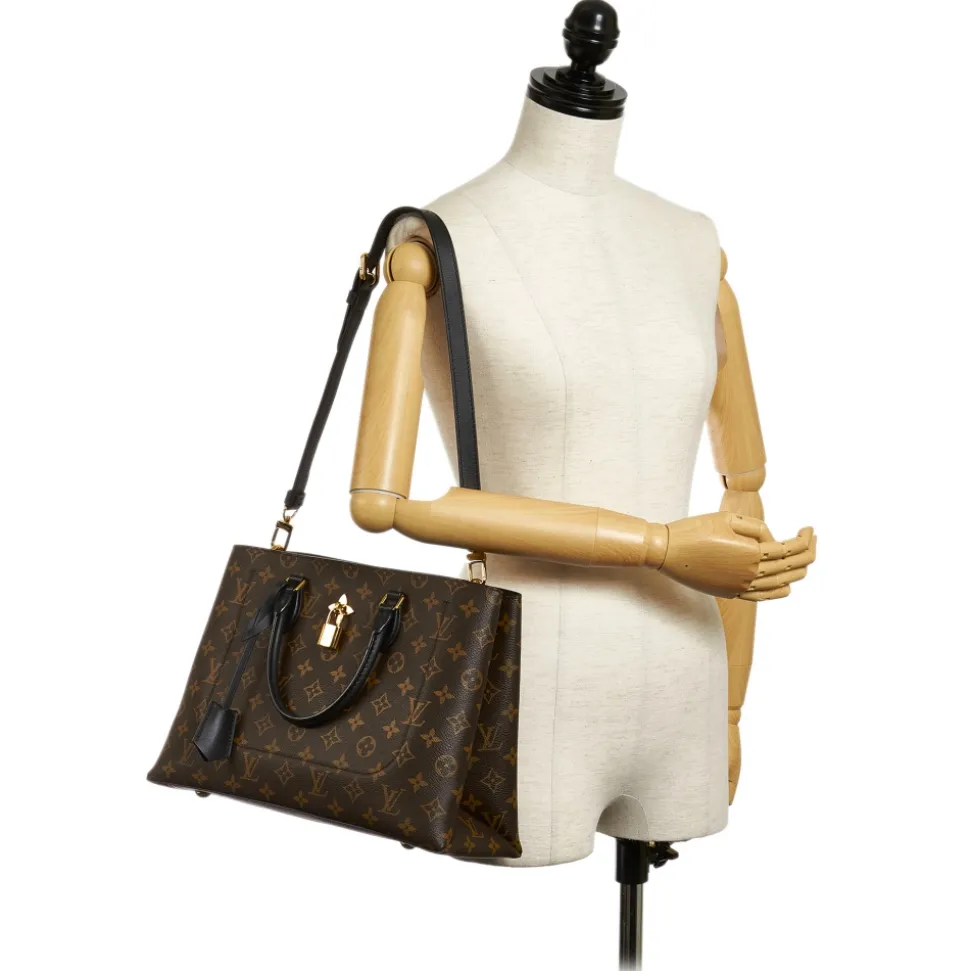 Louis Vuitton Vintage - Monogram Flower Tote - Brown Black - Leather Handbag - Luxury High Quality - Avvenice