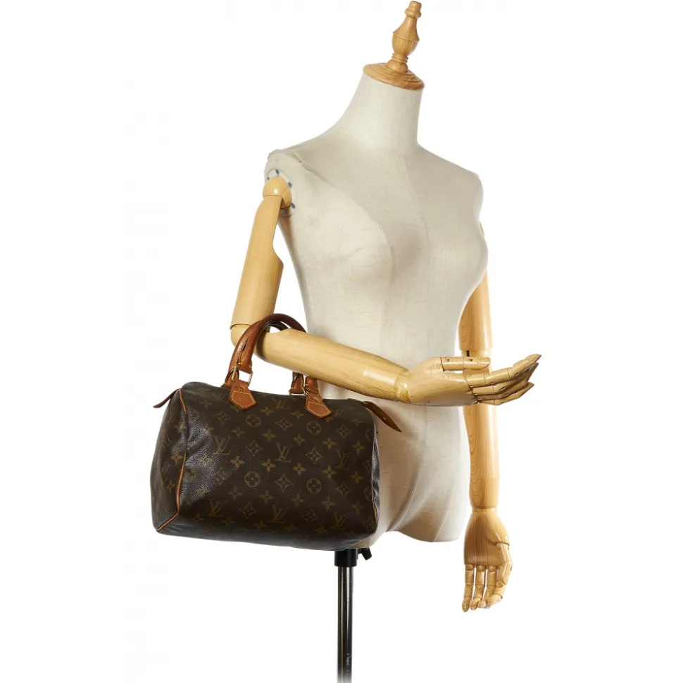 Louis Vuitton Vintage - Monogram Speedy 25 - Brown - Monogram Canvas x Vachetta Leather Boston Bag - Luxury High Quality - Avvenice