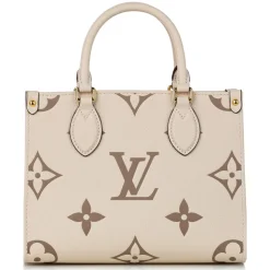 Louis Vuitton Vintage - Monogram Empreinte Onthego PM - Brown Beige - Leather Handbag - Luxury High Quality - Avvenice