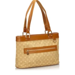 Louis Vuitton Vintage - Monogram Mini Lin Lucille PM Bag - Beige  - Fabric and Leather Handbag - Luxury High Quality - Avvenice