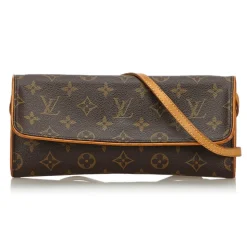 Louis Vuitton Vintage - Monogram Pochette Twin GM Bag - Brown - Monogram Canvas and Leather Handbag - Luxury High Quality - Avvenice