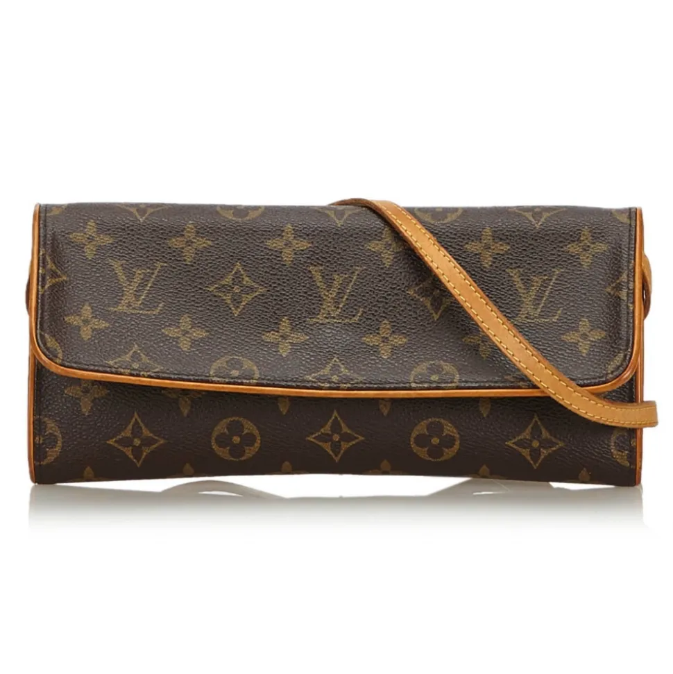 Louis Vuitton Vintage - Monogram Pochette Twin GM Bag - Brown - Monogram Canvas and Leather Handbag - Luxury High Quality - Avvenice