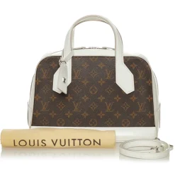 Louis Vuitton Vintage - Monogram Dora PM - Brown White - Leather Handbag - Luxury High Quality - Avvenice