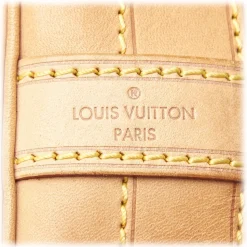Louis Vuitton Vintage - Monogram Rayures Noe Bag - Brown White - Canvas and Vachetta Leather Handbag - Luxury High Quality - Avvenice