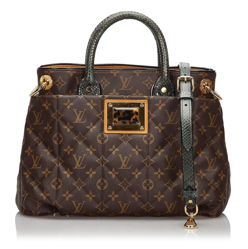 Louis Vuitton Vintage - Monogram Etoile Exotique MM - Brown - Canvas and Python Leather Handbag - Luxury High Quality - Avvenice