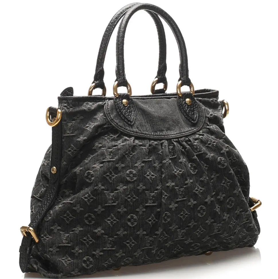 Louis Vuitton Vintage - Monogram Denim Neo Cabby MM - Gray - Denim Satchel - Luxury High Quality - Avvenice