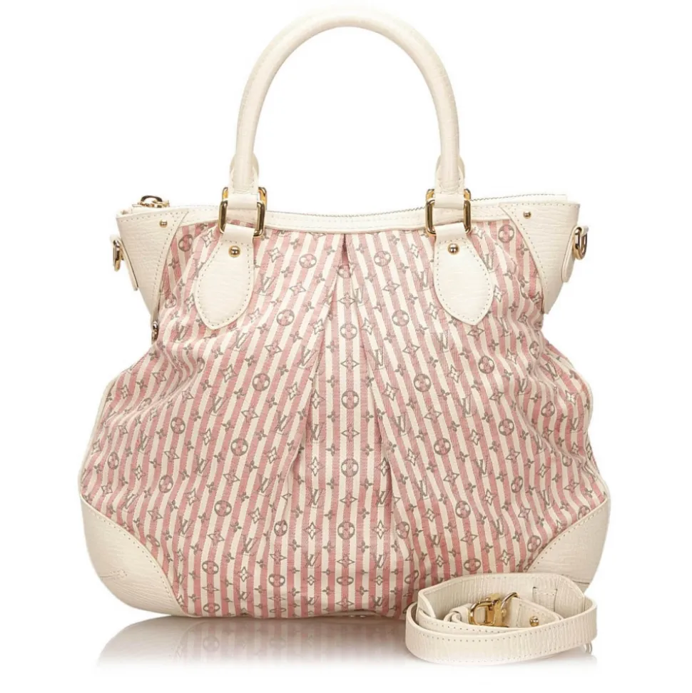 Louis Vuitton Vintage - Monogram Mini Lin Croisette Marina PM Bag - White Pink - Leather Handbag - Luxury High Quality - Avvenice
