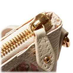 Louis Vuitton Vintage - Monogram Mini Lin Croisette Marina PM Bag - White Pink - Leather Handbag - Luxury High Quality - Avvenice
