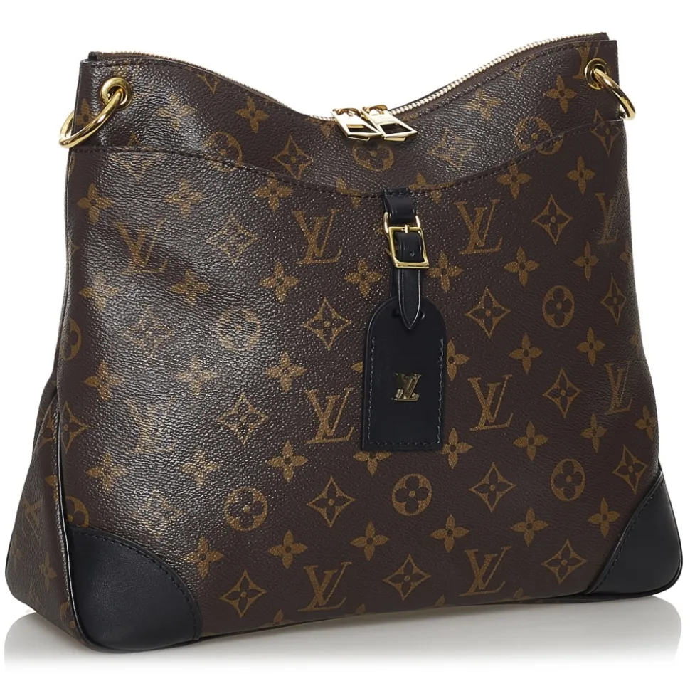Louis Vuitton Vintage - Monogram Odeon NM MM - Brown Black - Leather Handbag - Luxury High Quality - Avvenice