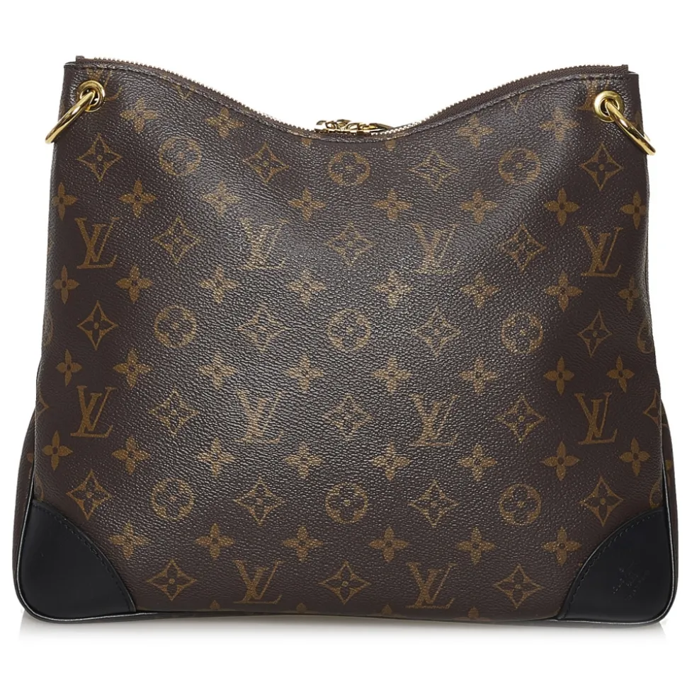 Louis Vuitton Vintage - Monogram Odeon NM MM - Brown Black - Leather Handbag - Luxury High Quality - Avvenice