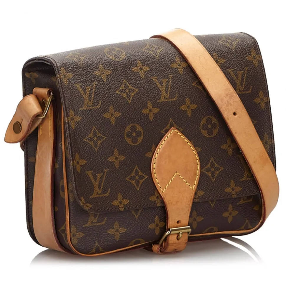 Louis Vuitton Vintage - Monogram Cartouchiere MM Bag - Brown - Monogram Canvas and Leather Handbag - Luxury High Quality - Avvenice