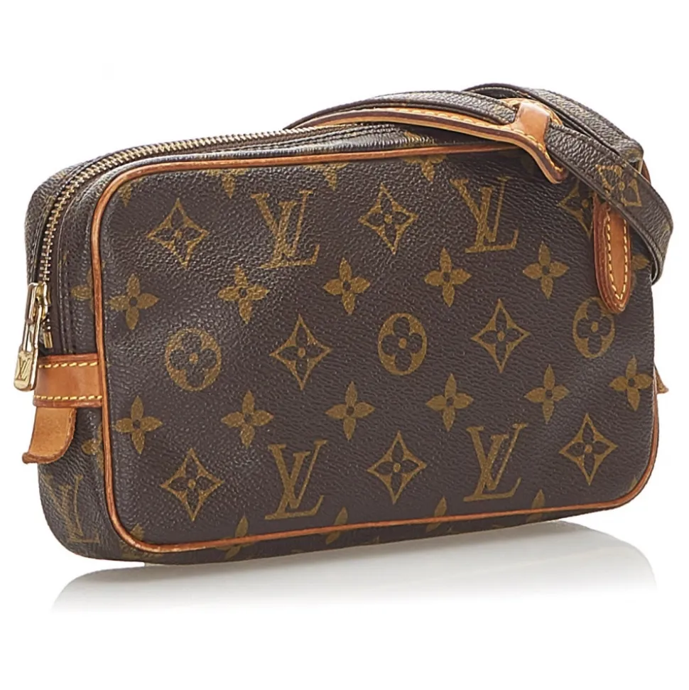 Louis Vuitton Vintage - Monogram Marly Bandouliere Brown - Canvas and Vachetta Leather Crossbody Bag - Luxury High Quality - Avvenice