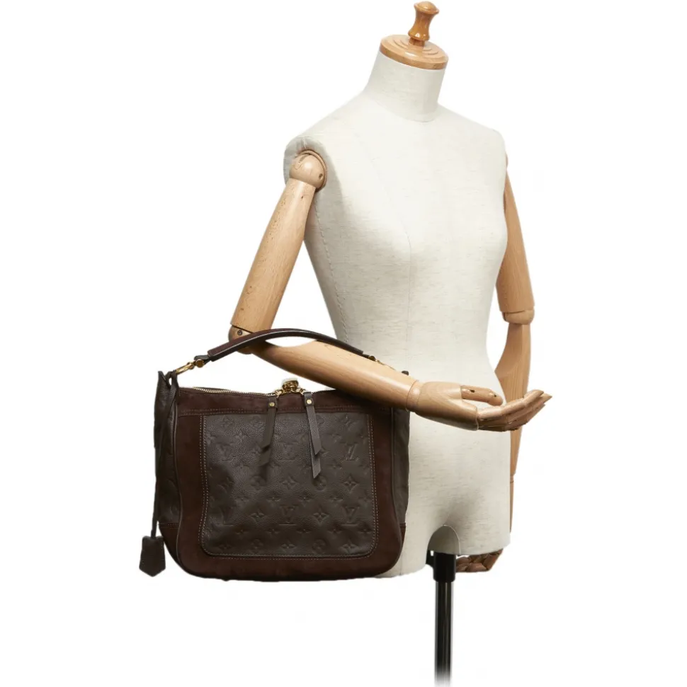 Louis Vuitton Vintage - Monogram Empreinte Audacieuse PM Bag - Dark Brown - Leather and Suede Handbag - Luxury High Quality - Avvenice