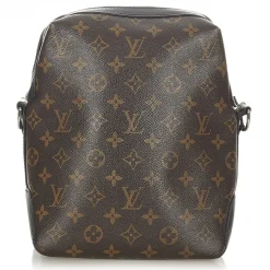 Louis Vuitton Vintage - Monogram Macassar Torres PM Brown Black - Canvas and Calf Leather Crossbody Bag - Luxury High Quality - Avvenice