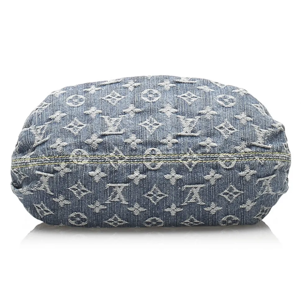 Louis Vuitton Vintage - Monogram Denim Pleaty Handbag - Denim - Leather Handbag - Luxury High Quality - Avvenice