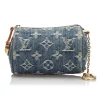 Louis Vuitton Vintage - Monogram Denim Trousse Speedy PM Bag - Denim - Leather Trousse - Luxury High Quality - Avvenice