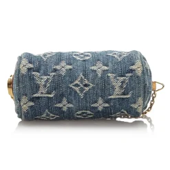 Louis Vuitton Vintage - Monogram Denim Trousse Speedy PM Bag - Denim - Leather Trousse - Luxury High Quality - Avvenice