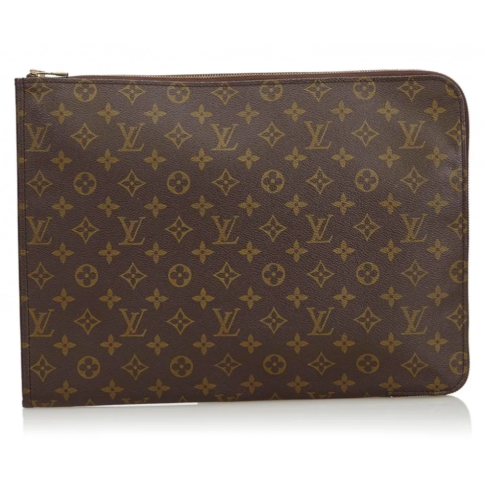 Louis Vuitton Vintage - Monogram Poche Documents Portfolio Bag - Brown - Canvas and Leather Handbag - Luxury High Quality - Avvenice