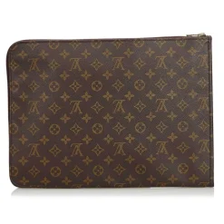 Louis Vuitton Vintage - Monogram Poche Documents Portfolio Bag - Brown - Canvas and Leather Handbag - Luxury High Quality - Avvenice