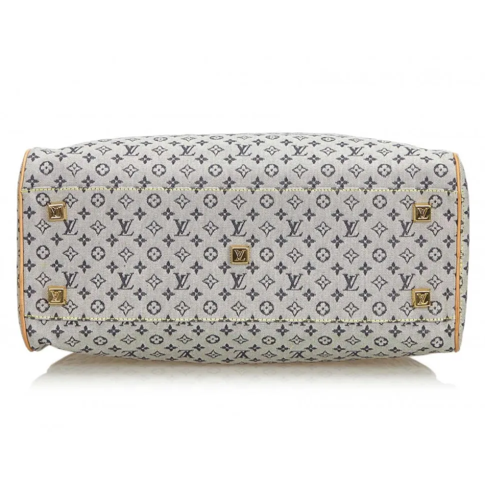 Louis Vuitton Vintage - Monogram Mini Lin Marie Bag - Blue Navy Brown - Monogram Leather Handbag - Luxury High Quality - Avvenice